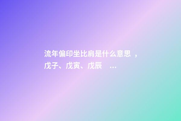 流年偏印坐比肩是什么意思，戊子、戊寅、戊辰、戊午、戊申、戊戌(戊日柱人生判斷)